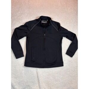 Cutter & Buck DryTec Track Jacket Womens M Black Excellent Zip Performance Mock